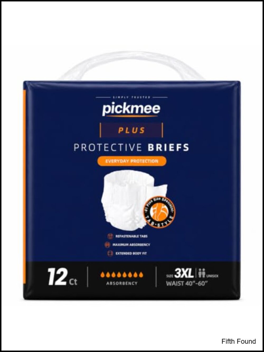 3XL Absorbent Briefs Overnight Care Disposable Adult Diapers 12 Count